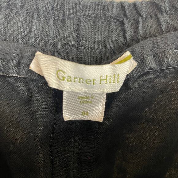 Garnet Hill Women's Black Linen Elastic Waist Pull On Maxi Skirt 42728 Size 4 - Picture 4 of 8